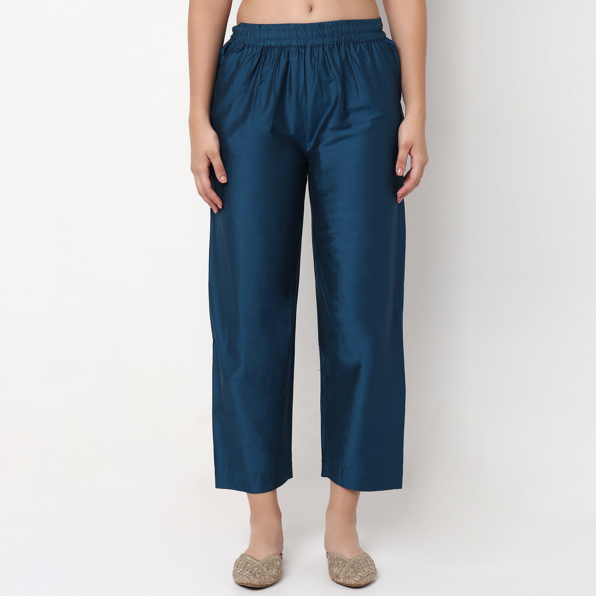 V-Neck Embellished Kurta and Pant with Dupatta Set