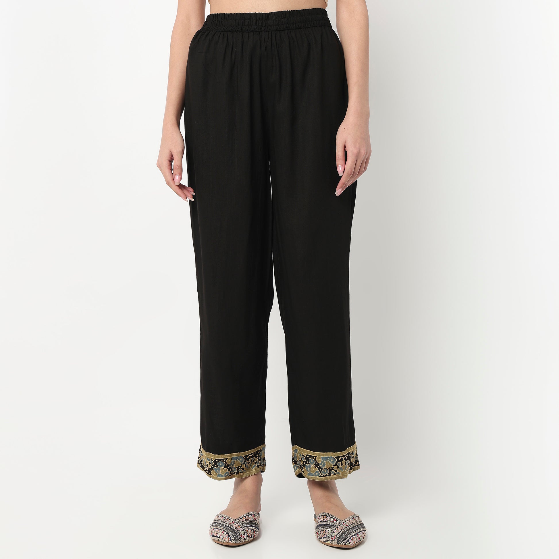 V-Neck Embroidered Straight Kurta with Pant & with Dupatta Set