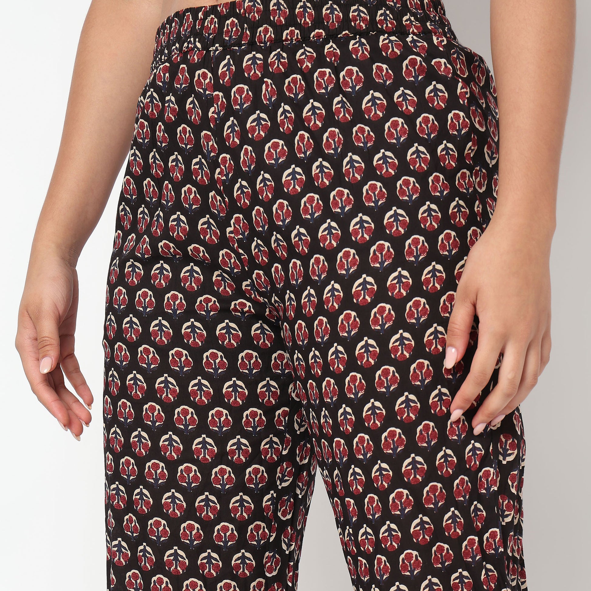 Embroidered Yoke Printed Kurta Set