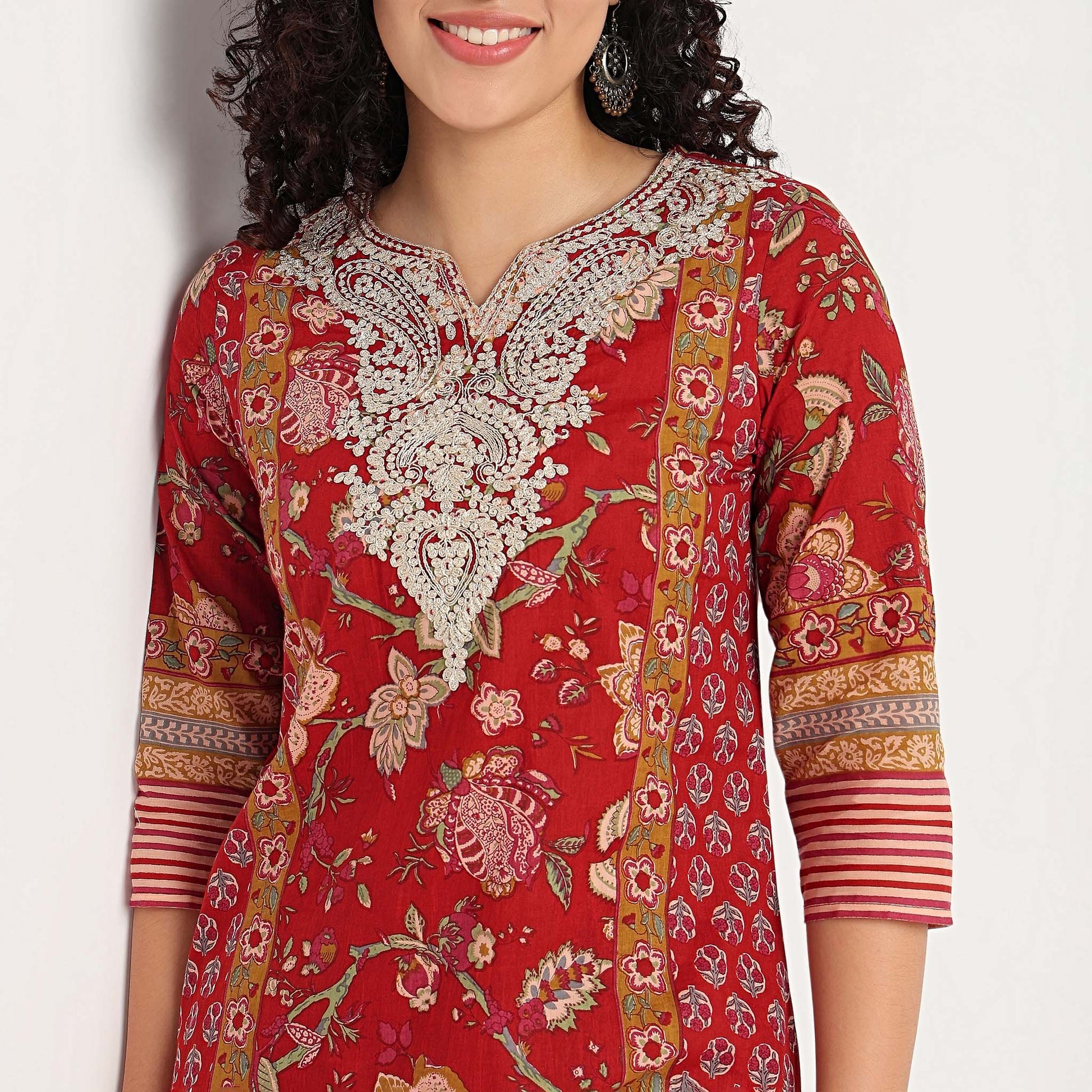 Printed Straight Kurta with Pant Set