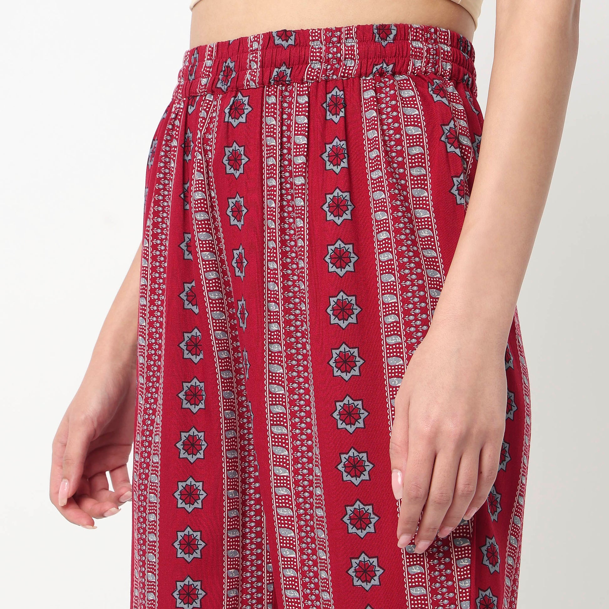 Printed Crew Neck Straight Kurta with Pant Set