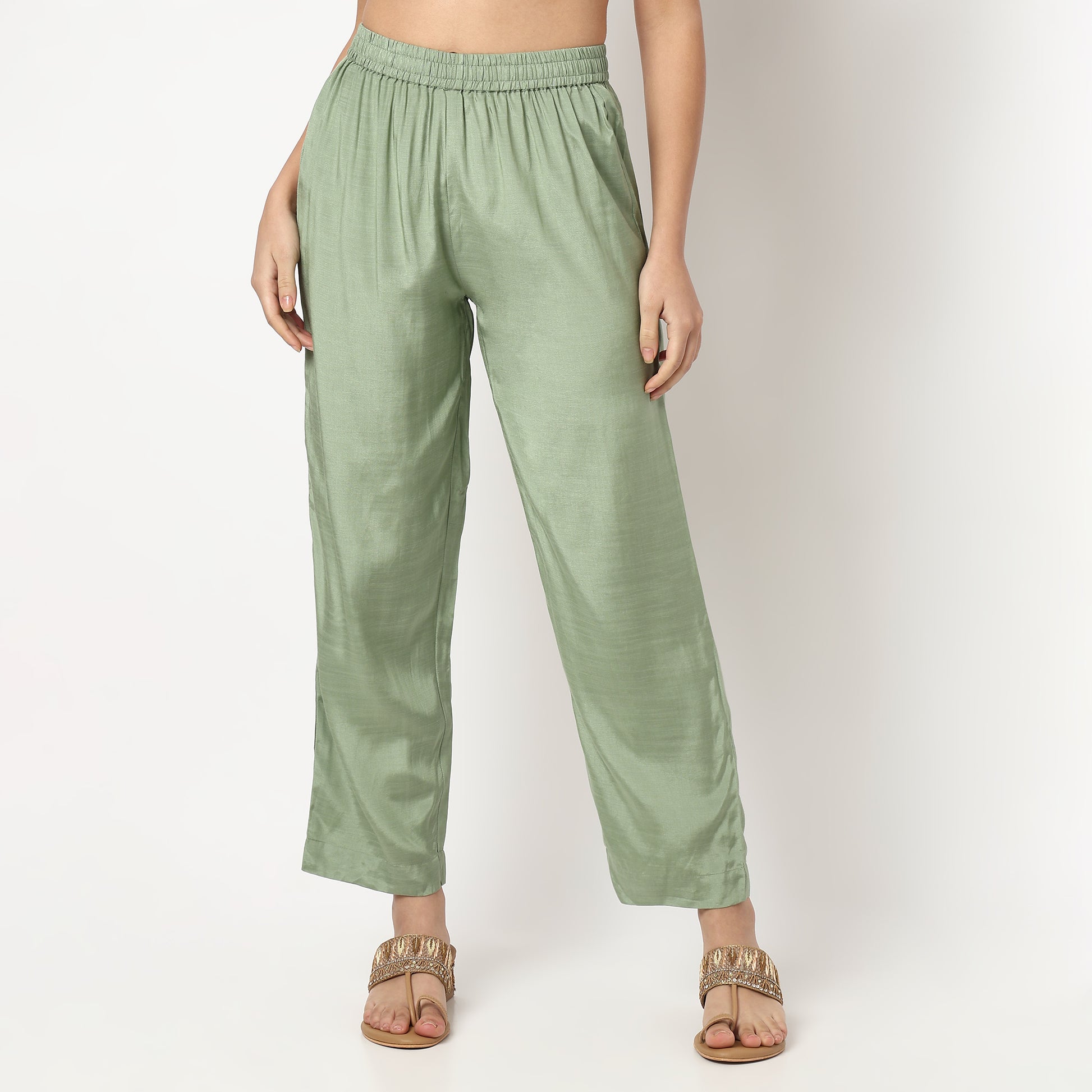 Buy Women Straight Fit Embroidered Three-Fourth Sleeve Kurta with Pant Set  - Style Union