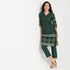 Printed V-Neck Straight Kurta with Pant Set