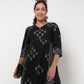 V Neck Printed A line Kurta Set
