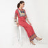 Printed Collar Kurta with Pant Set