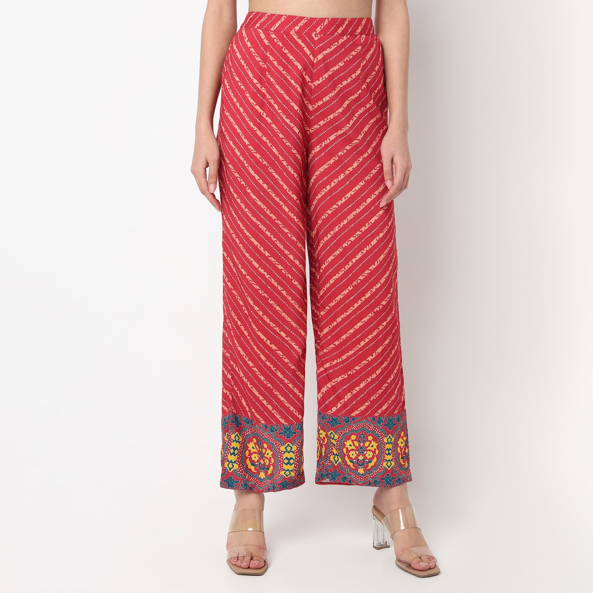 Printed Collar Kurta with Pant Set