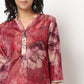 Buy Women Straight Fit Printed Three-Fourth Sleeve Kurta with Pant Set  - Style Union