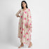 Printed V-Neck Kurta with Pant and Dupatta Set