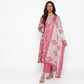 Printed Cotton V-Neck Kurta with Pant & Dupatta Set