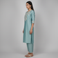 Embroidered Straight Kurta with Pant Set