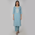 Embroidered Straight Kurta with Pant and Dupatta Set