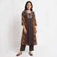 Printed V-Neck Kurta with Pant and Dupatta Set