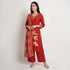 Printed V-Neck Kurta with Pant and Dupatta Set