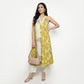 Cotton Printed V-Neck Kurta with Pant and Dupatta Set