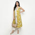 Cotton Printed V-Neck Kurta with Pant and Dupatta Set