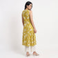 Cotton Printed V-Neck Kurta with Pant and Dupatta Set