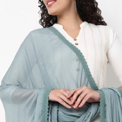 7 Side Lace Chiffon Dupatta