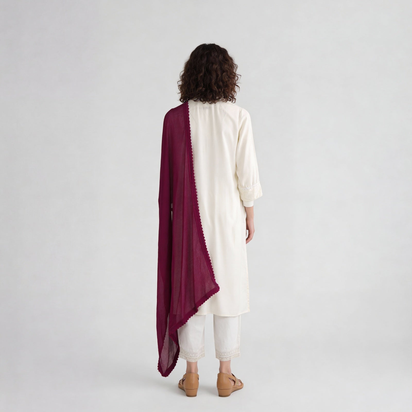 4 Side Lace Chiffon Dupatta