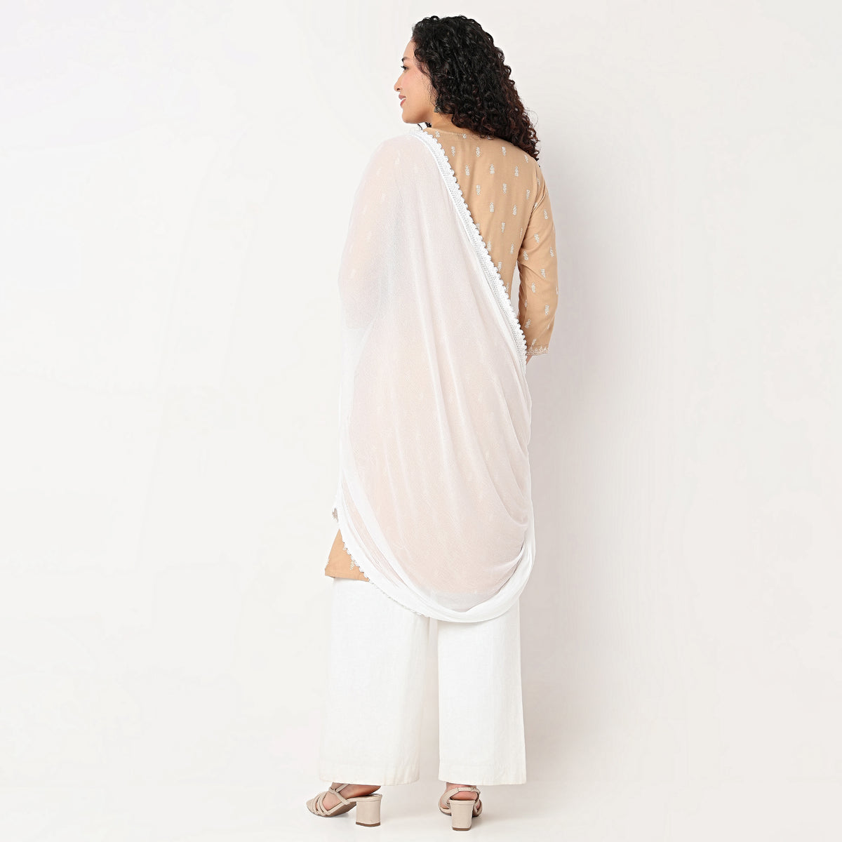 4 Side Lace Chiffon Dupatta