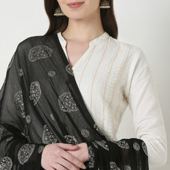 Foil Printed Chiffon Dupatta