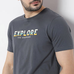 Regular Fit Graphic Crew Neck T-Shirt