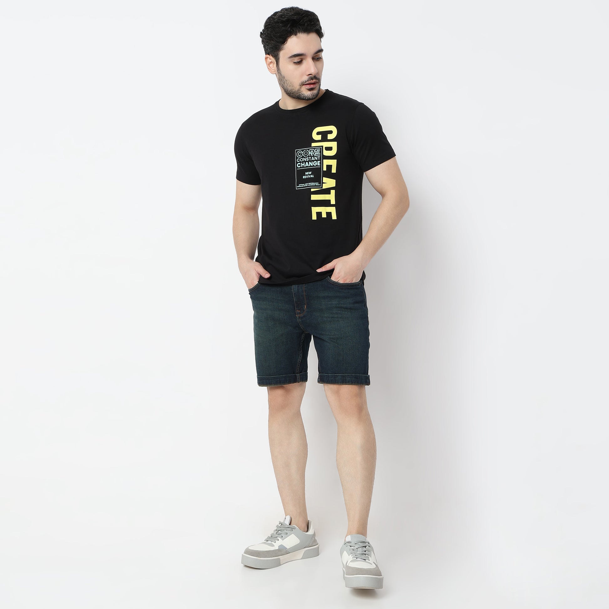 Regular Fit Graphic Crew Neck T-Shirt