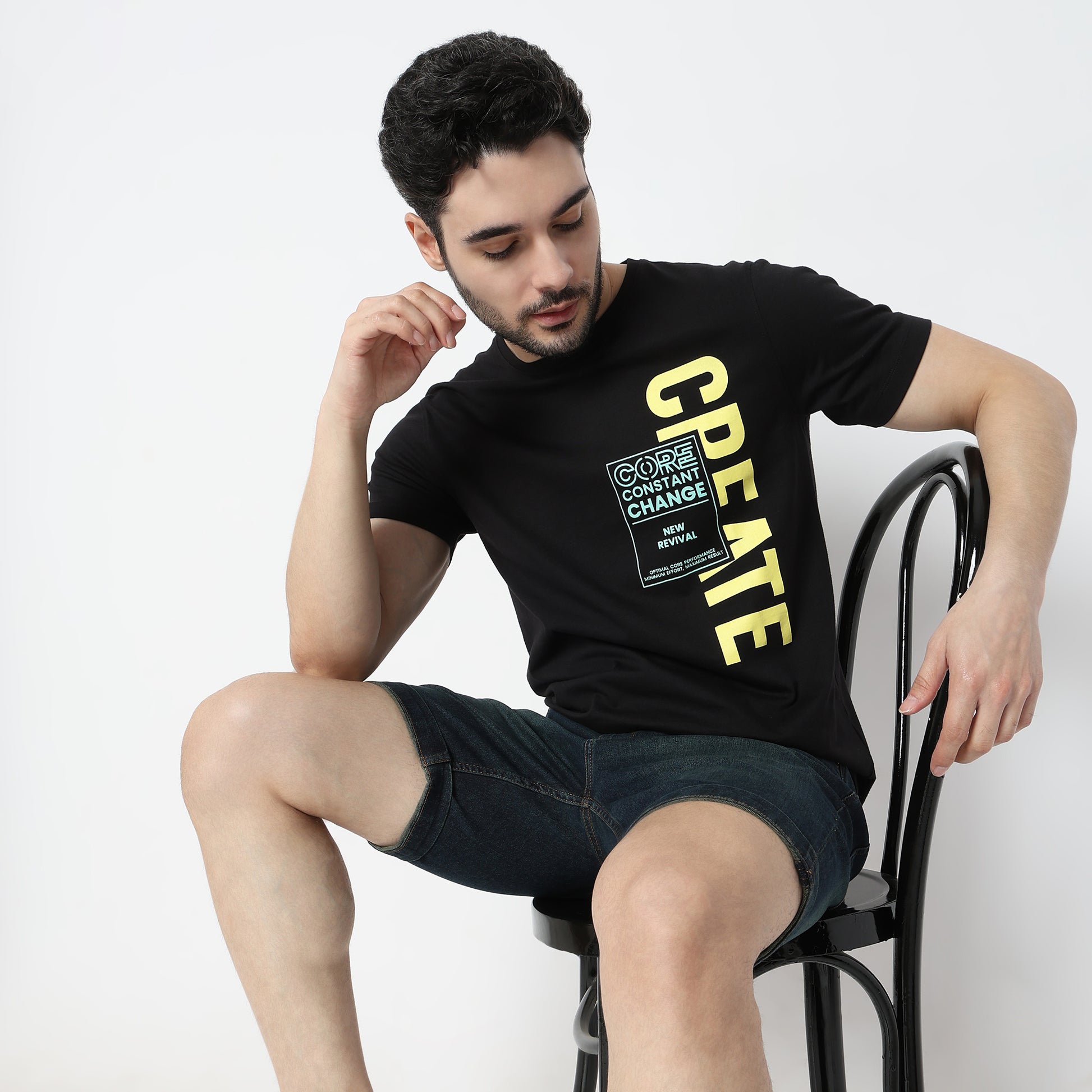 Regular Fit Graphic Crew Neck T-Shirt