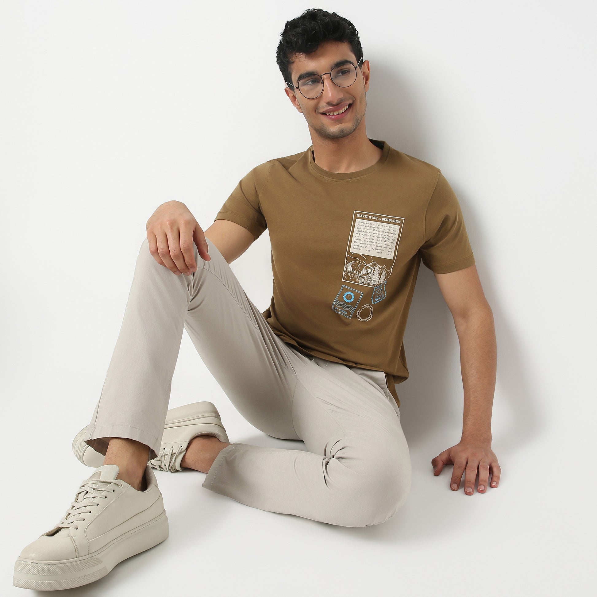 Regular Fit Graphic Crew Neck T-Shirt