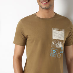 Regular Fit Graphic Crew Neck T-Shirt