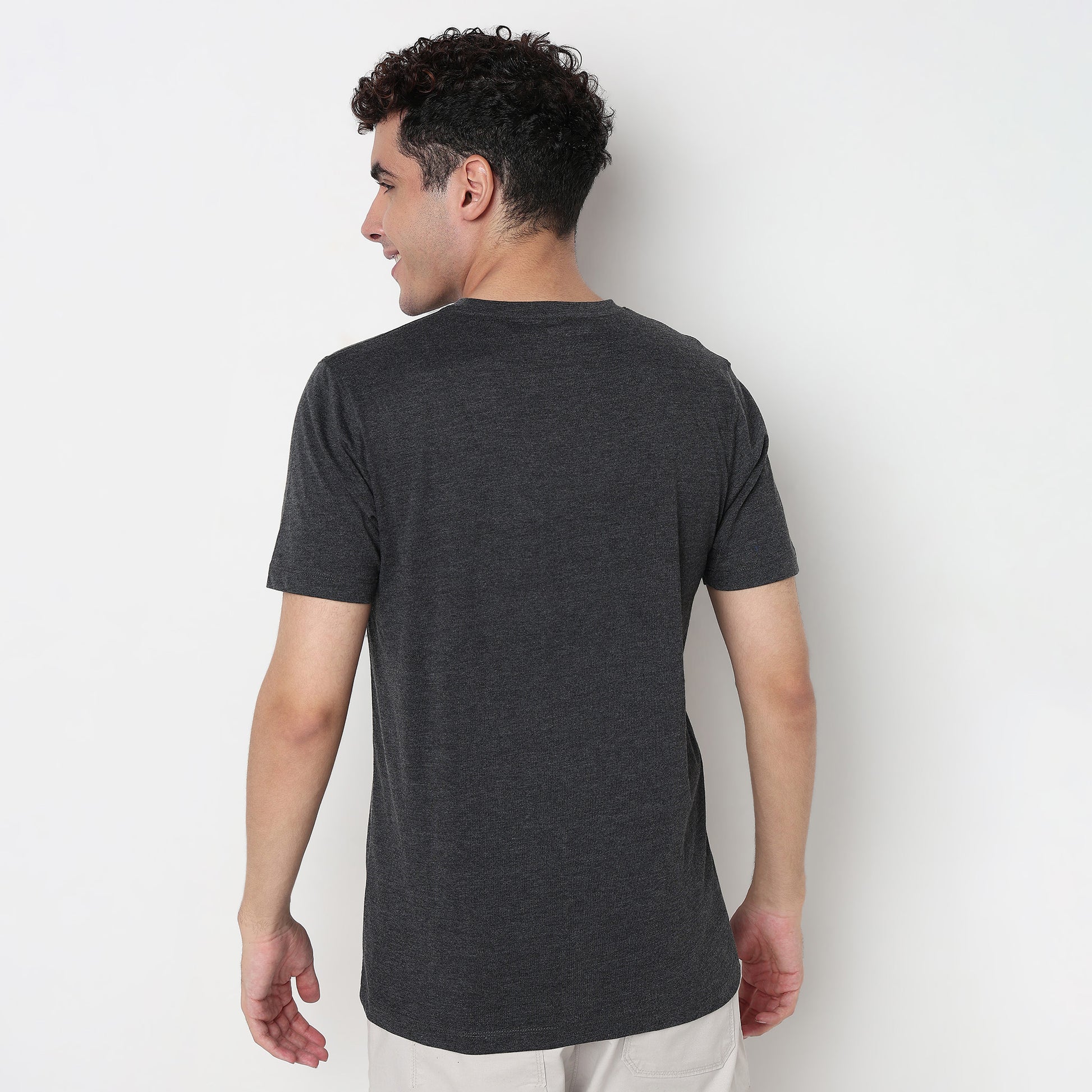 Buy Men Regular Fit Graphic Half Sleeve T-Shirt  - Style Union