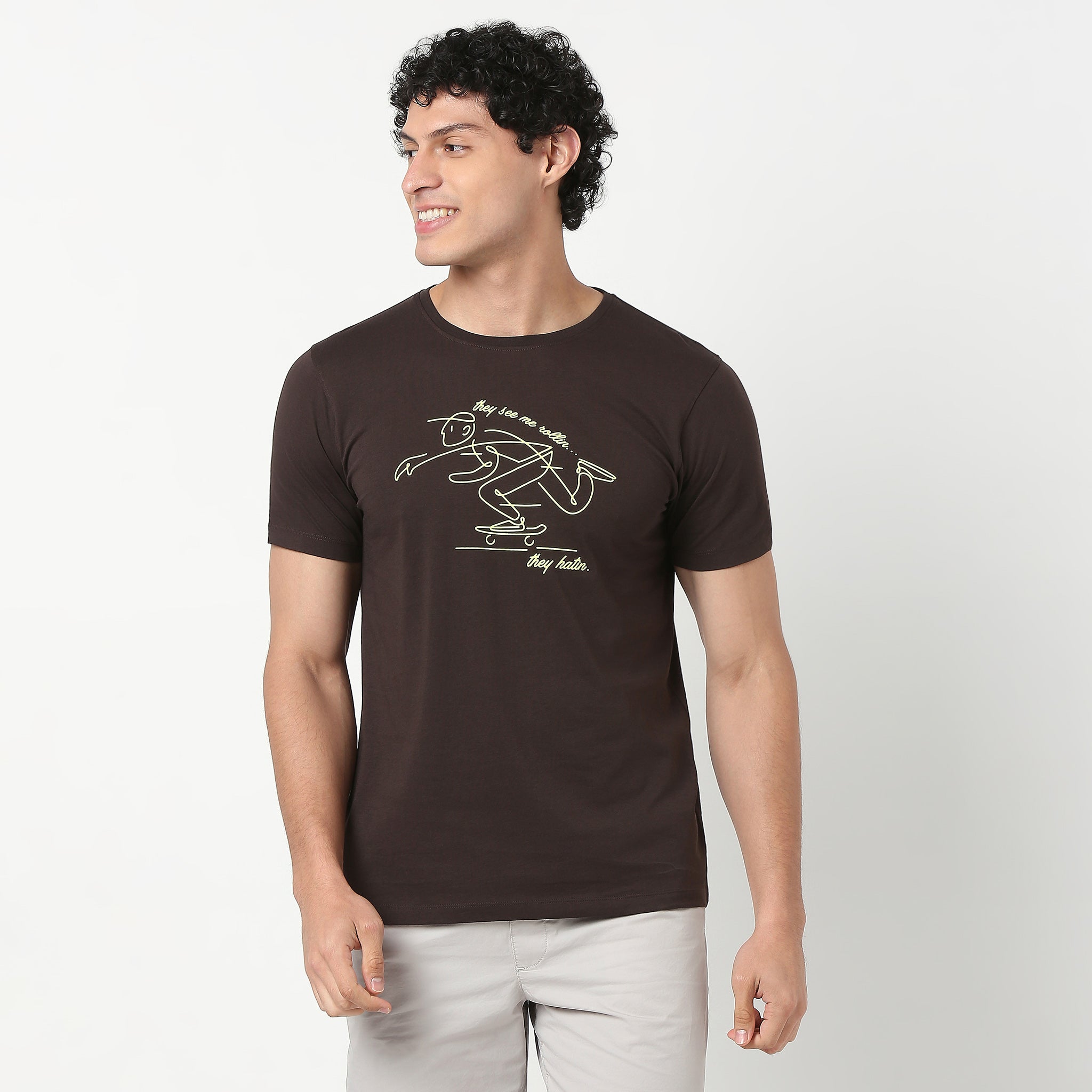 Crew Neck Graphic T-Shirt