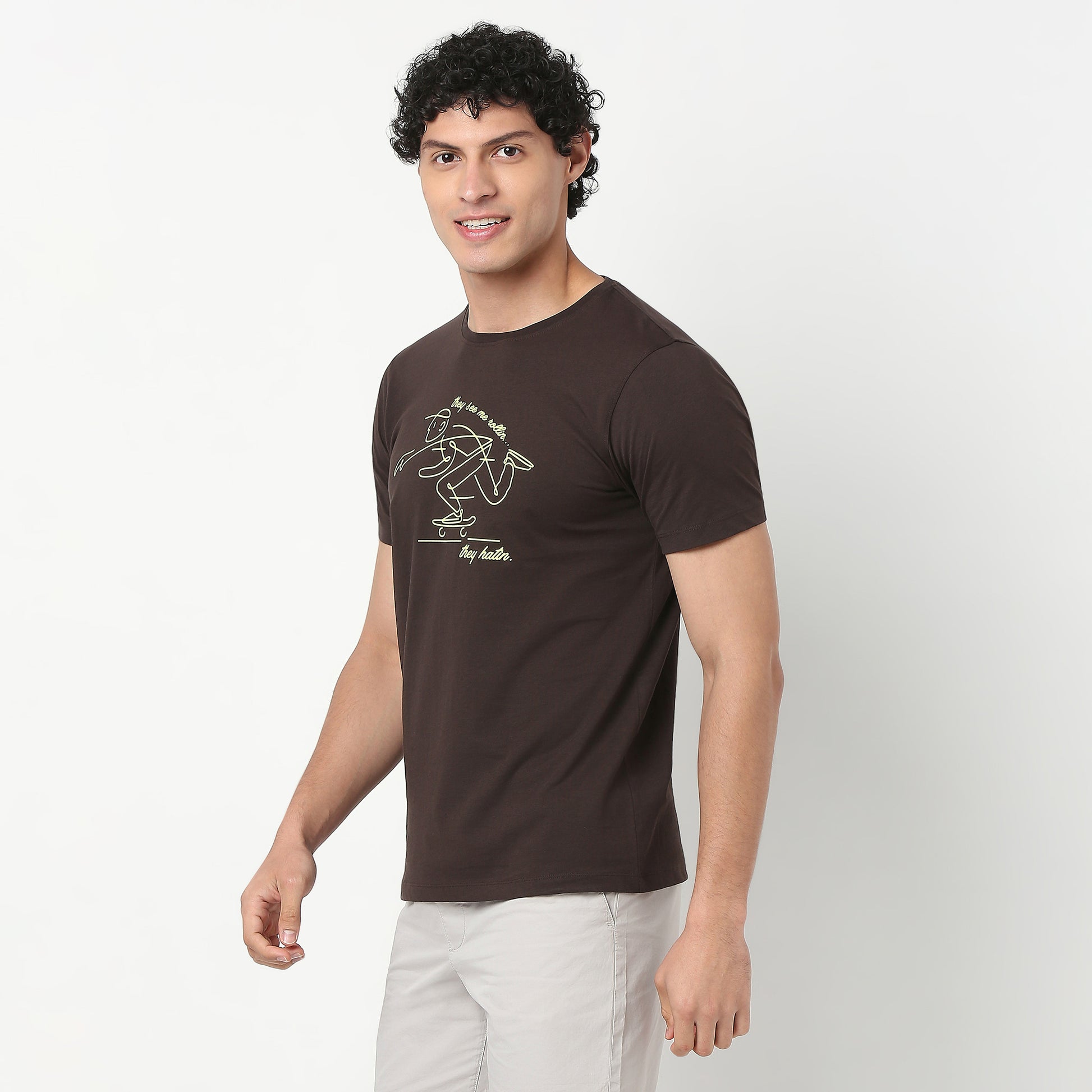 Crew Neck Graphic T-Shirt