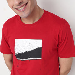 Buy Men Regular Fit Graphic Half Sleeve T-Shirt  - Style Union