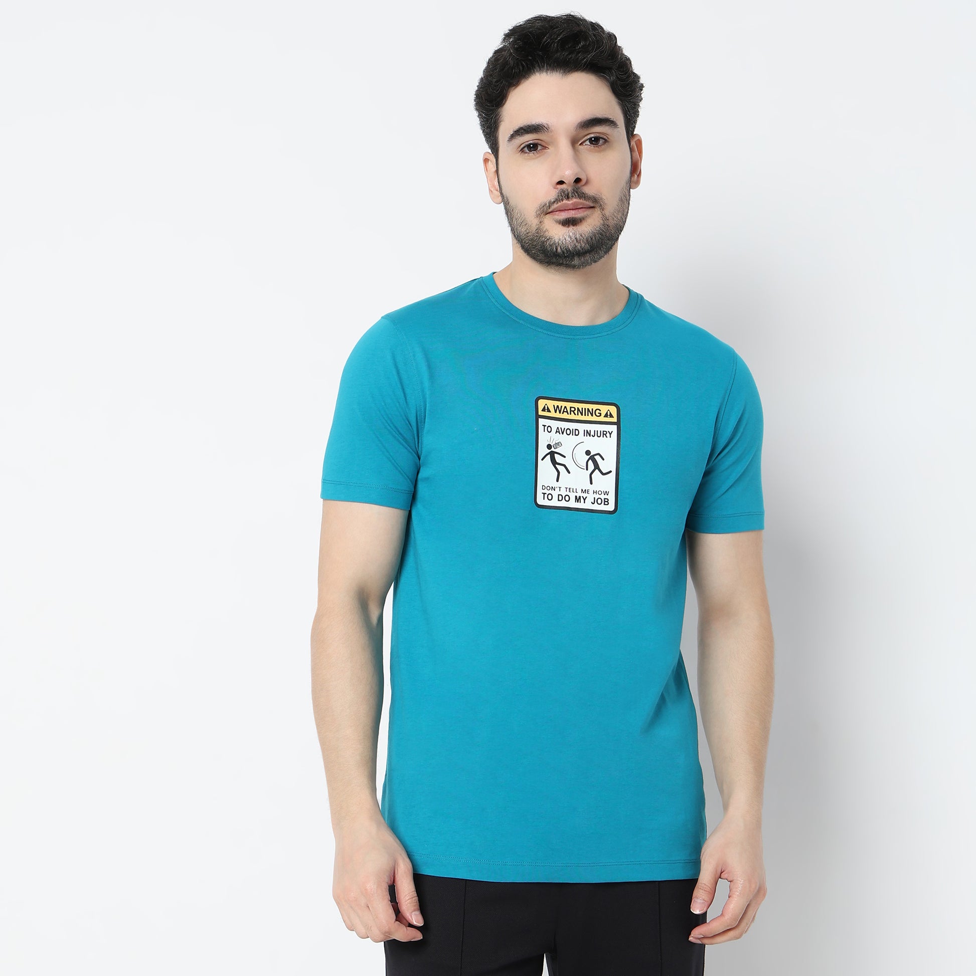 Regular Fit Graphic Crew Neck T-Shirt