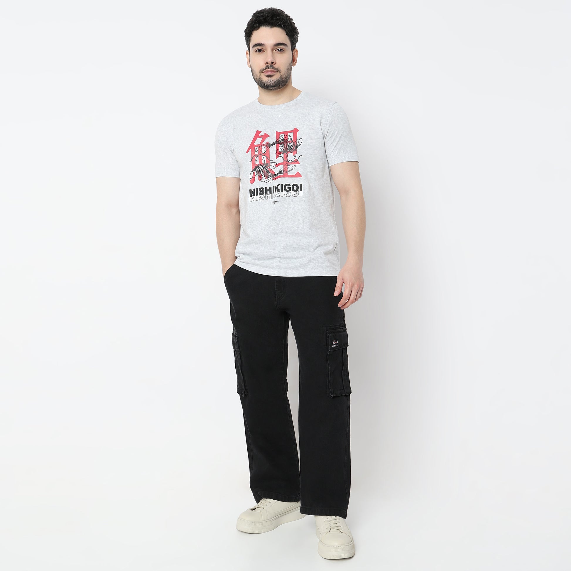 Regular Fit Graphic Crew Neck T-Shirt