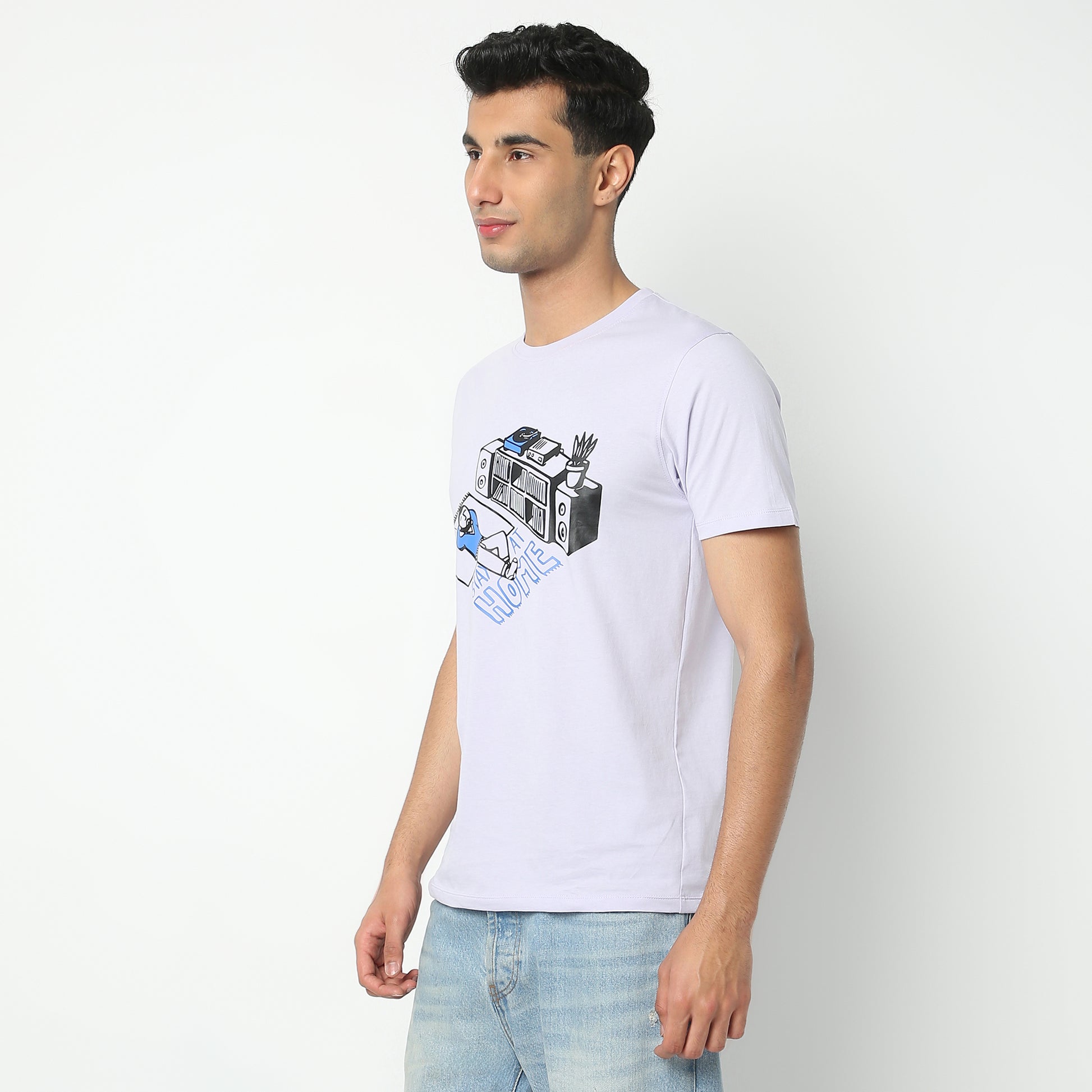 Regular Fit Graphic Crew Neck Regular Length T-Shirt