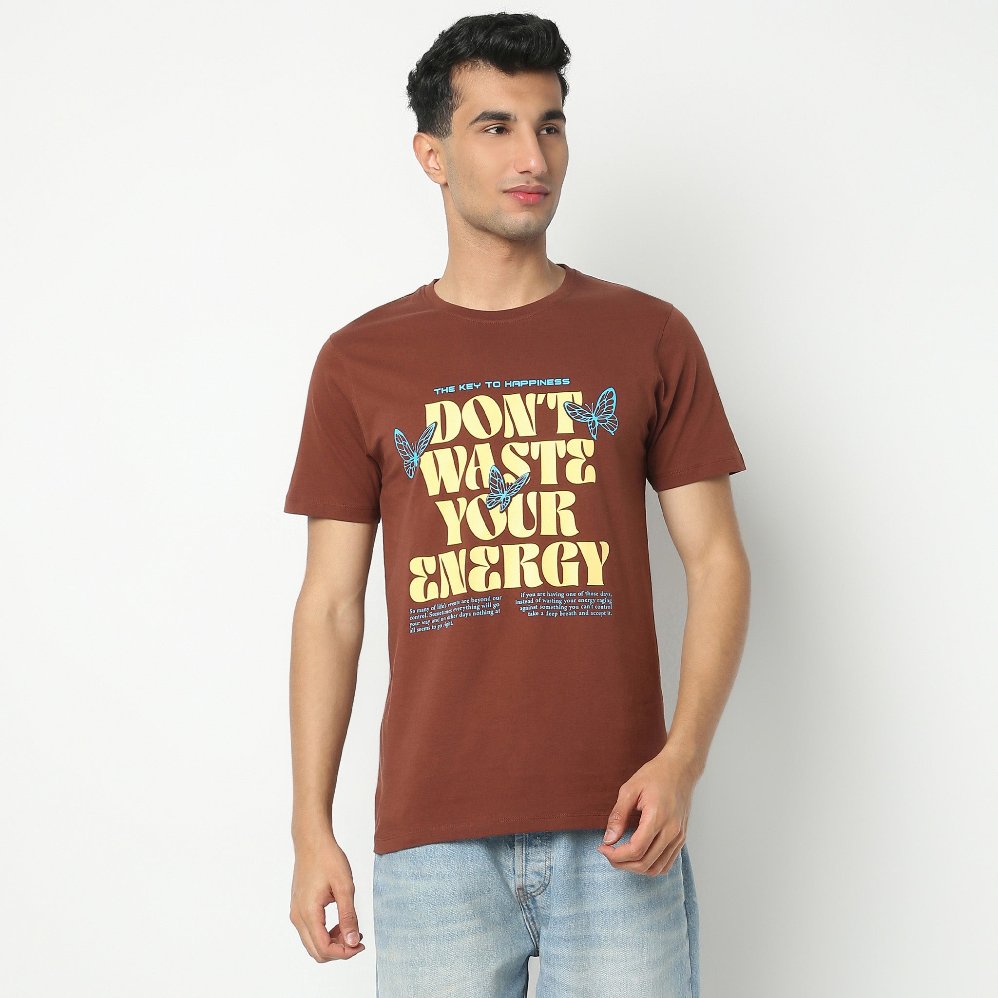 Regular Fit Graphic Crew Neck Regular Length T-Shirt