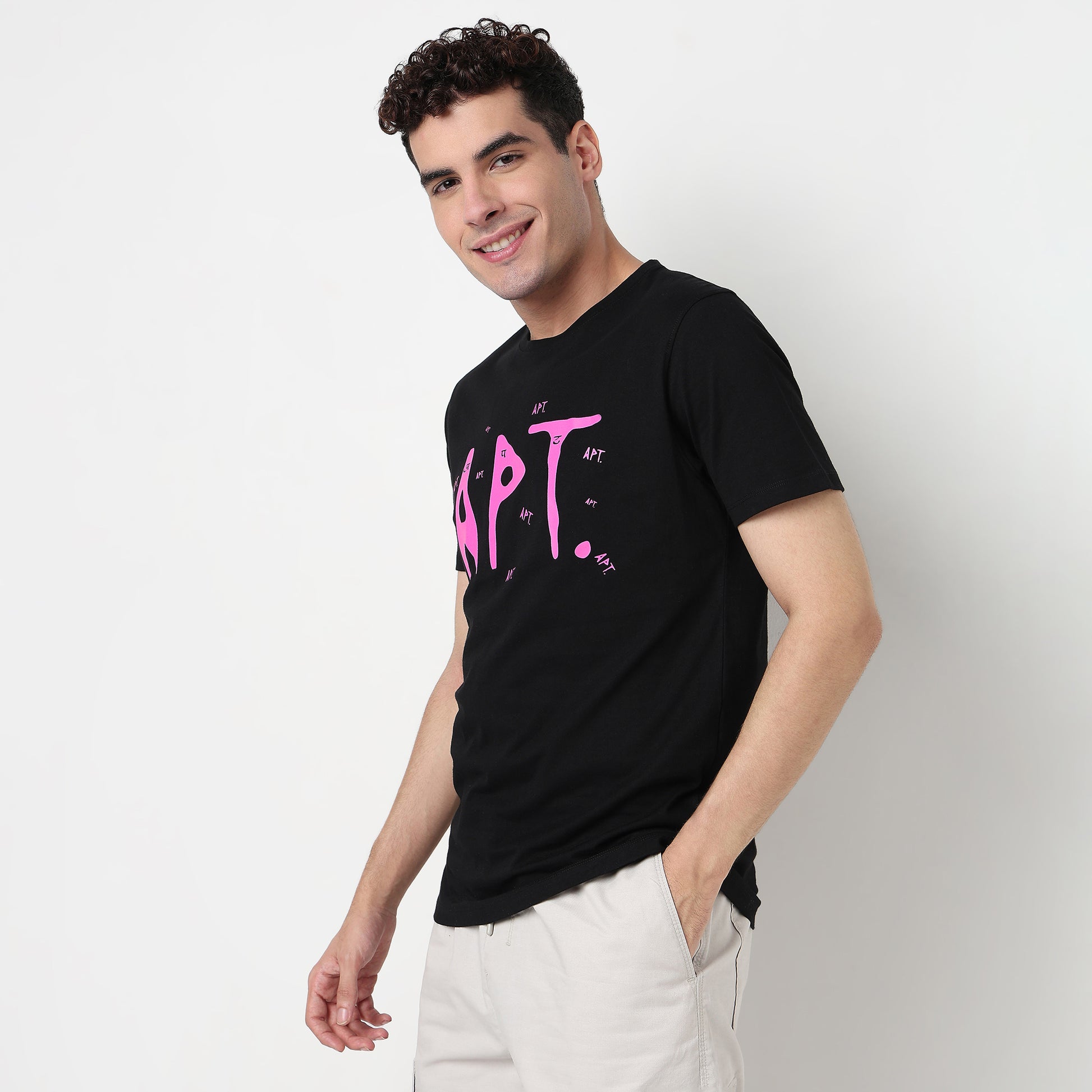 Buy Men Regular Fit Graphic Half Sleeve T-Shirt  - Style Union