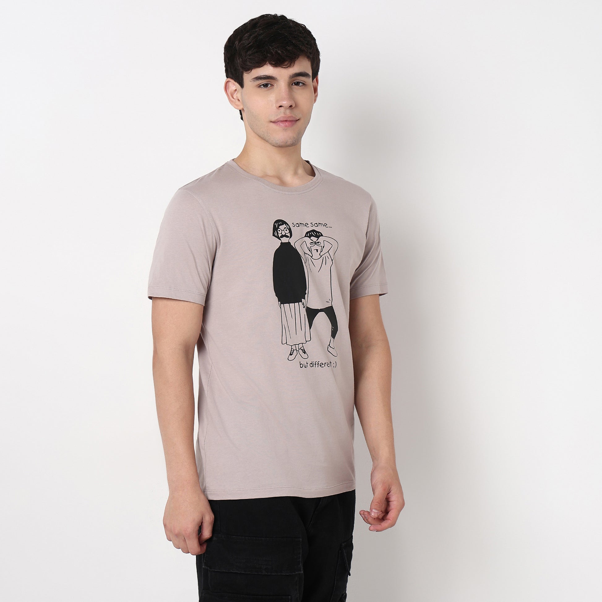 Crew Neck Cotton Graphitee