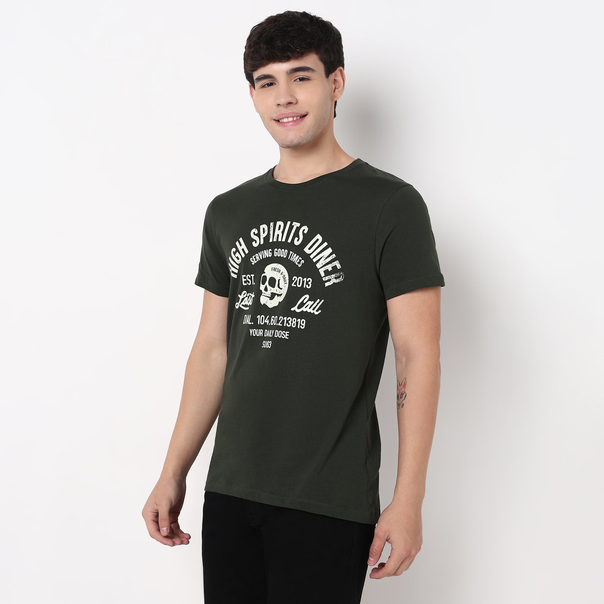 Order Now Men Graphic Crew Neck Regular Fit Casual Wear Graphitee by Style Union