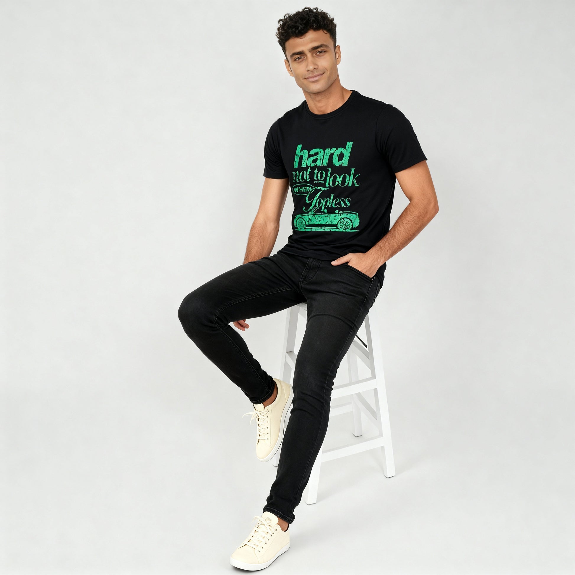 Cotton Crew Neck Graphitee