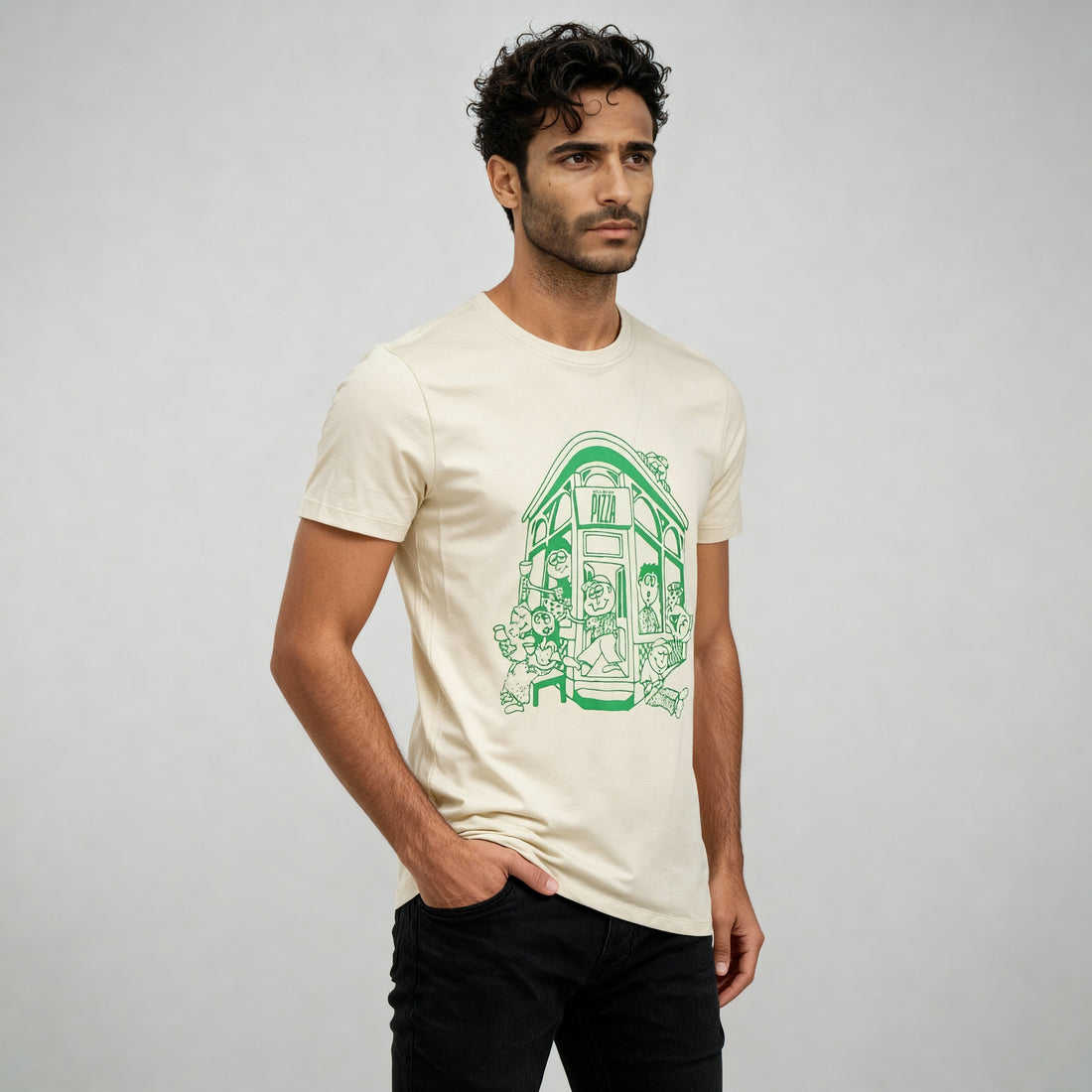 Cotton Crew Neck Graphitee