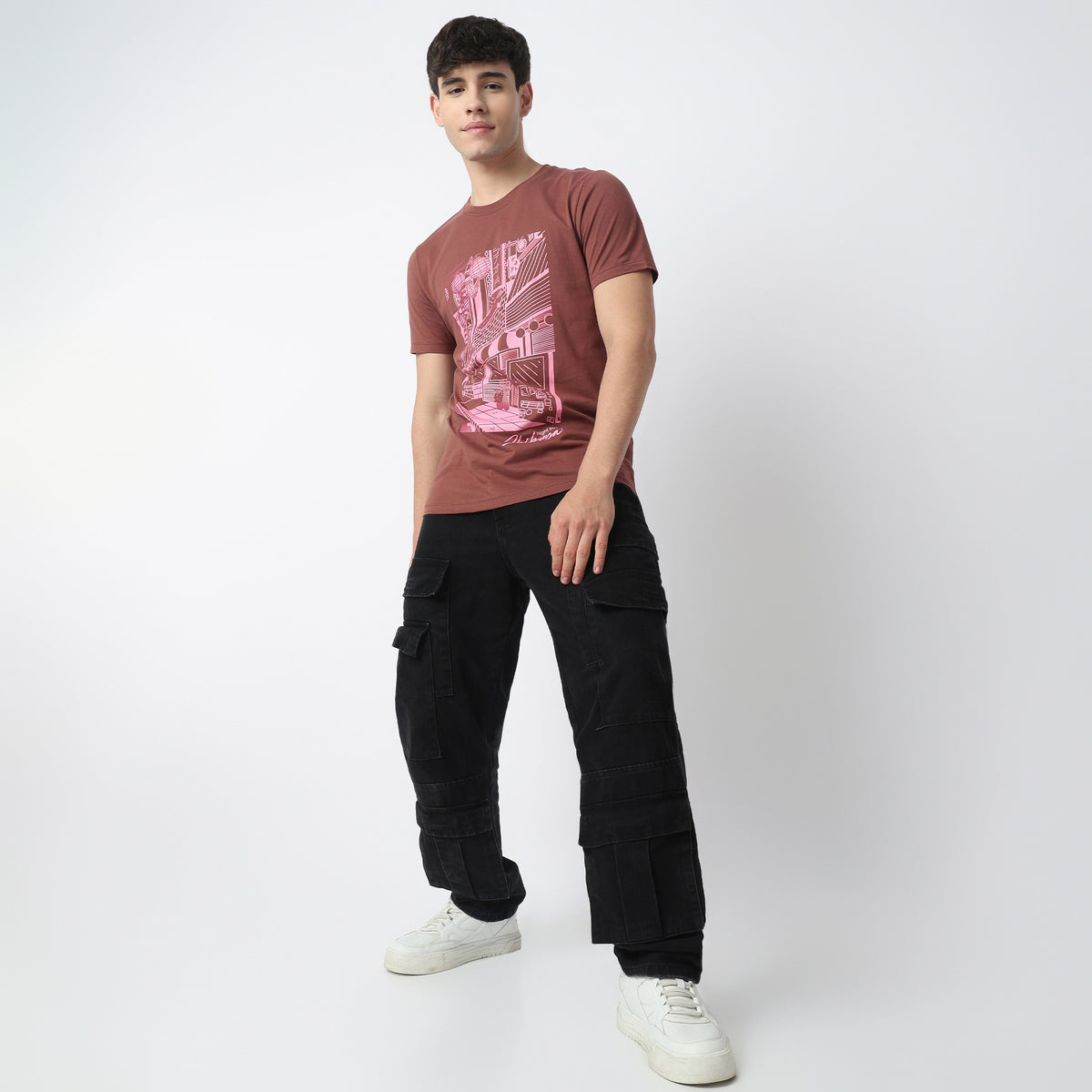 Crew Neck Cotton Graphitee