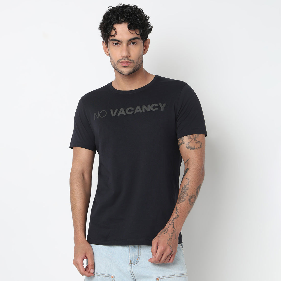 Cotton Crew Neck Graphitee