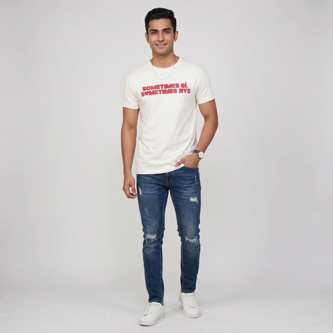 Cotton Crew Neck Graphitee