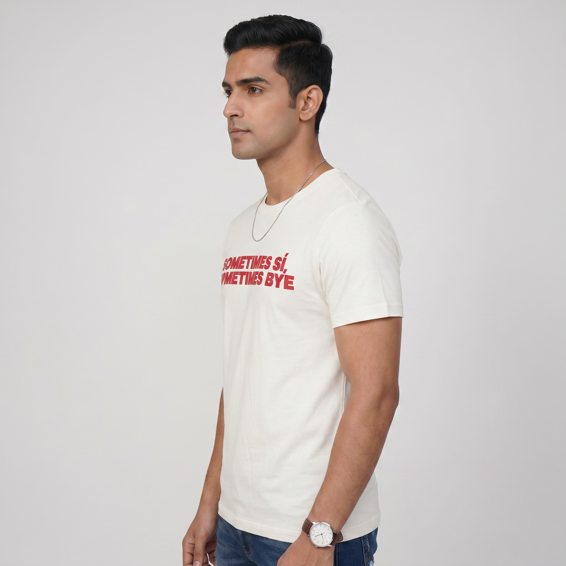 Cotton Crew Neck Graphitee