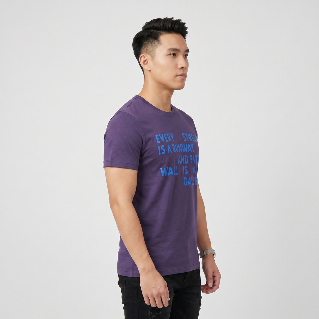 Cotton Crew Neck Graphitee