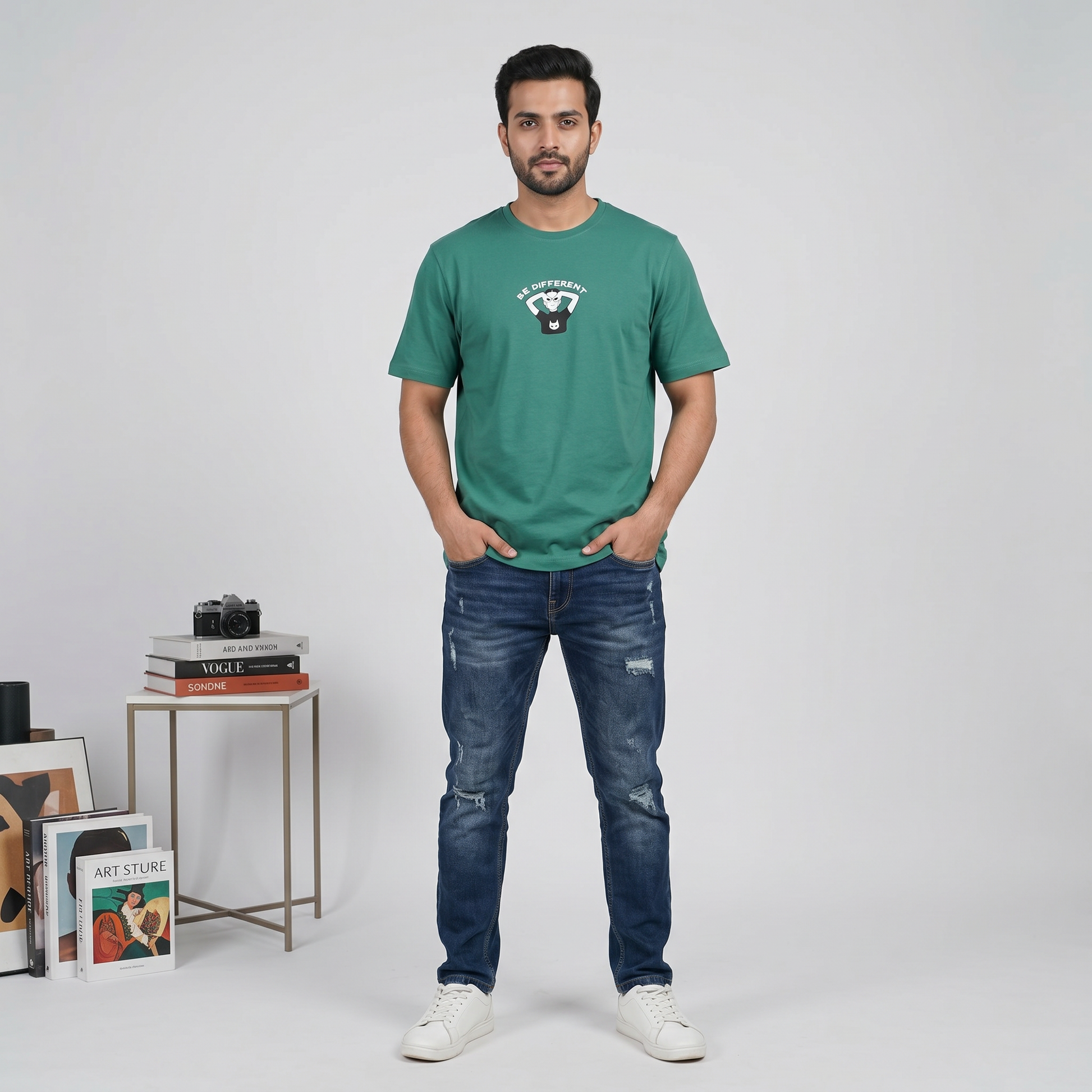 Cotton Crew Neck Graphitee