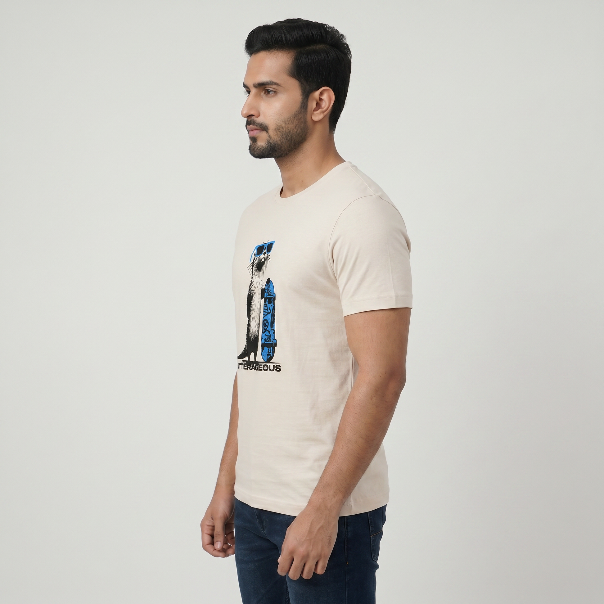 Cotton Crew Neck Graphitee