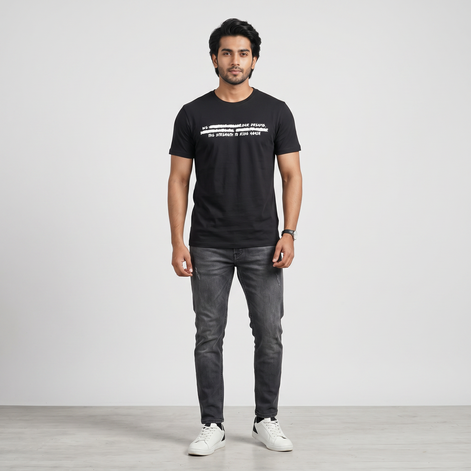 Cotton Crew Neck Graphitee
